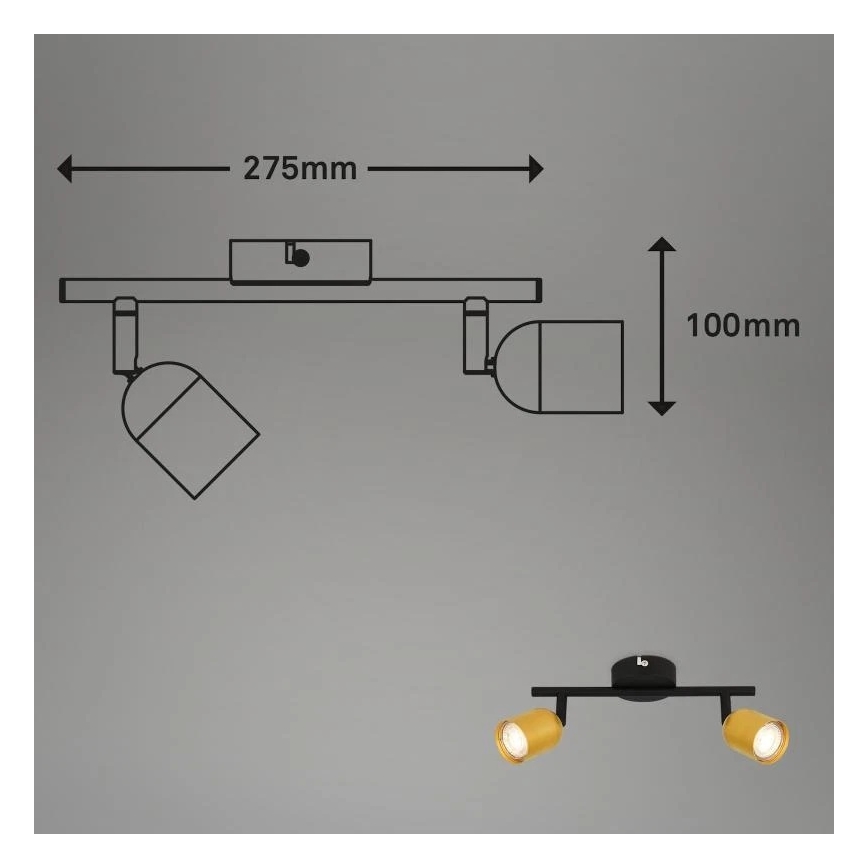 Briloner 2145-027 - Kohdevalaisin 2xGU10/9W/230V