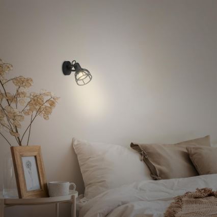 Briloner 2669-015 - Seinäkohdevalo RETRO 1xE14/25W/230V musta