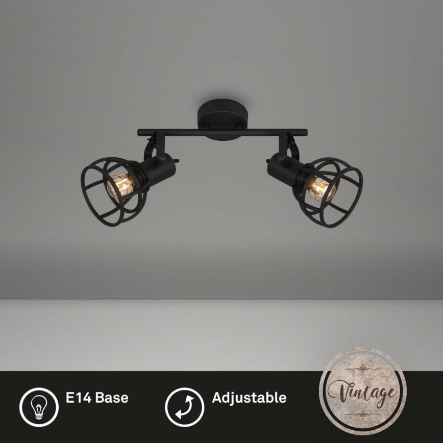 Briloner 2669-025 - Kohdevalo RETRO 2xE14/25W/230V