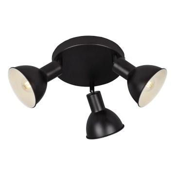 Briloner 2674-035 - Kohdevalo RETRO 3xE14/25W/230V musta