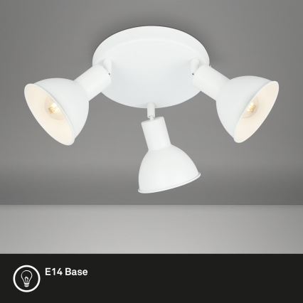 Briloner 2674-036 - Kohdevalo RETRO 3xE14/25W/230V valkoinen