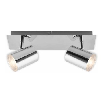 Briloner 2731-028 - Kylpyhuoneen kohdevalaisin BANYO 2xGU10/5W/230V IP44 kiiltävä kromipinta