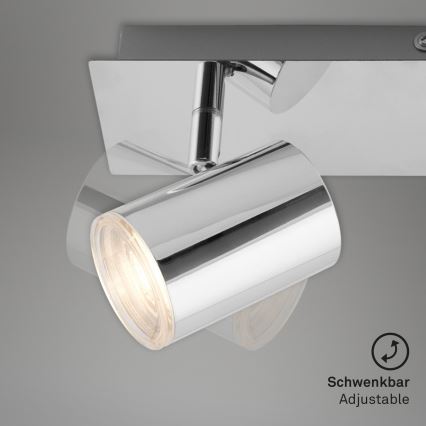 Briloner 2731-028 - Kylpyhuoneen kohdevalaisin BANYO 2xGU10/5W/230V IP44 kiiltävä kromipinta