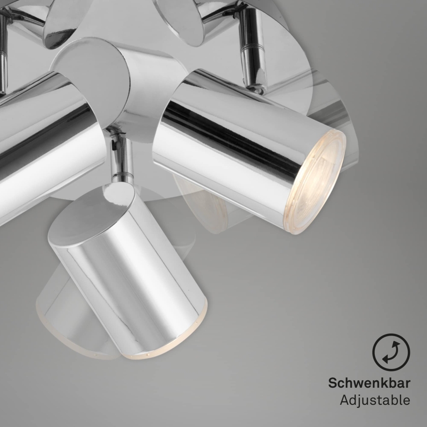 Briloner 2731-038 - CUP-kohdevalaisin 3xGU10/5W/230V kiiltävä kromi