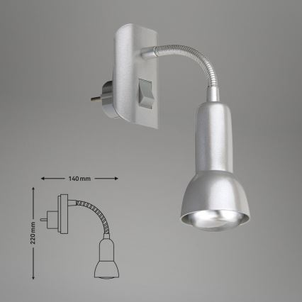 Briloner 2739-014P - Valo pistokkeella 1xE14/25W/230V