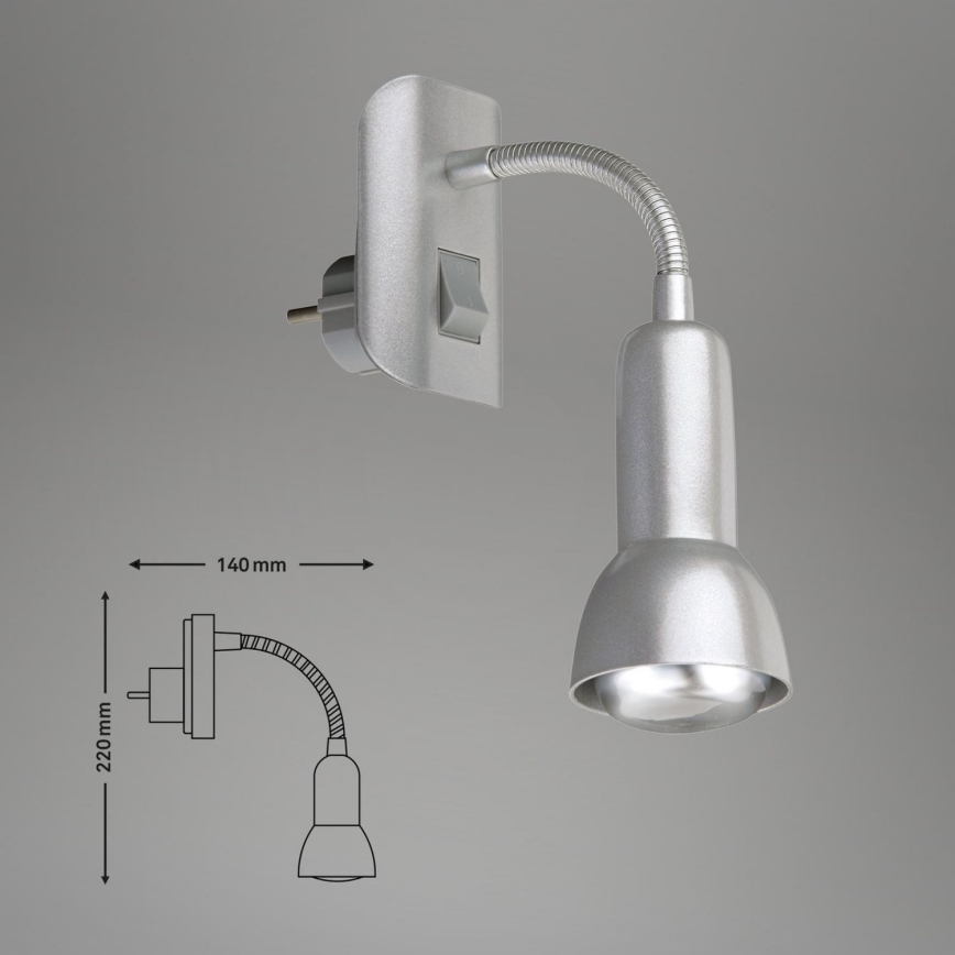 Briloner 2739-014P - Valo pistokkeella 1xE14/25W/230V