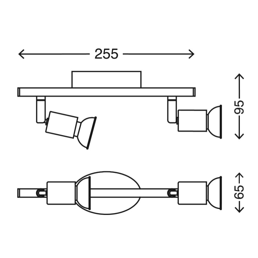 Briloner 2767-026 - LED-kohdevalaisin 2xGU10/6W/230V valkoinen