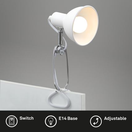 Briloner 2790-016 - Lamppu kiinnikkeellä FIX 1xE14/8W/230V valkoinen
