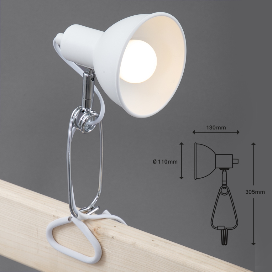 Briloner 2790-016 - Lamppu kiinnikkeellä FIX 1xE14/8W/230V valkoinen