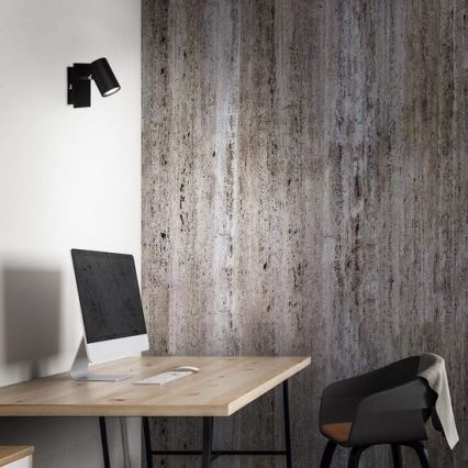 Briloner 2857-015 - Seinävalaisin SPOT 1xGU10 / 40W / 230V musta