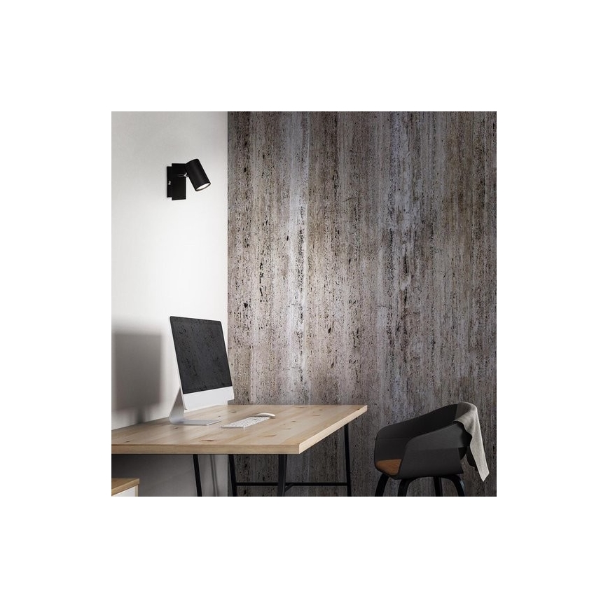 Briloner 2857-015 - Seinävalaisin SPOT 1xGU10 / 40W / 230V musta