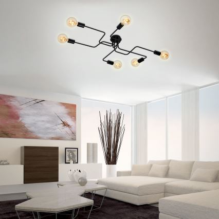 Briloner 2887-065 - Kiinteä kattokruunu FARETTO 6xE27/60W/230V