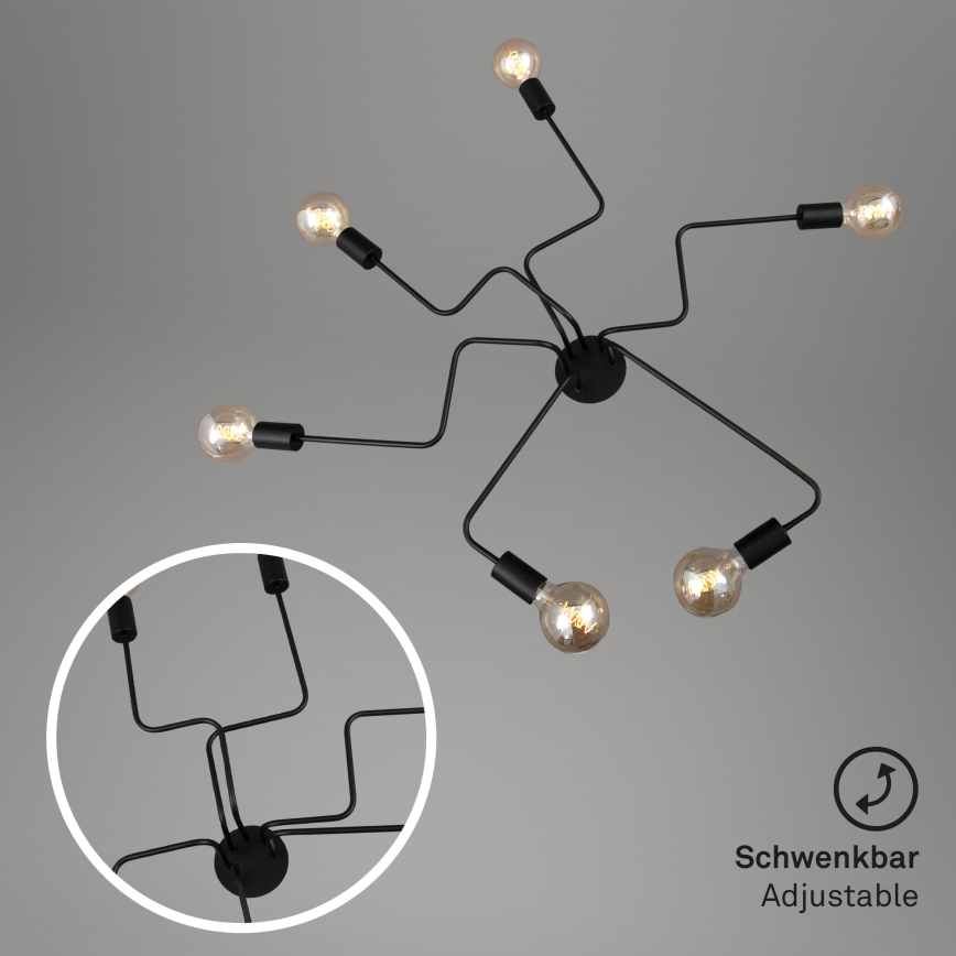 Briloner 2887-065 - Kiinteä kattokruunu FARETTO 6xE27/60W/230V