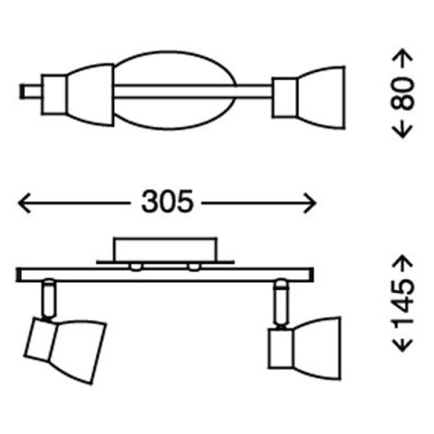 Briloner 2914-022 - LED-kohdevalaisin 2xGU10/3W/230V 3000K