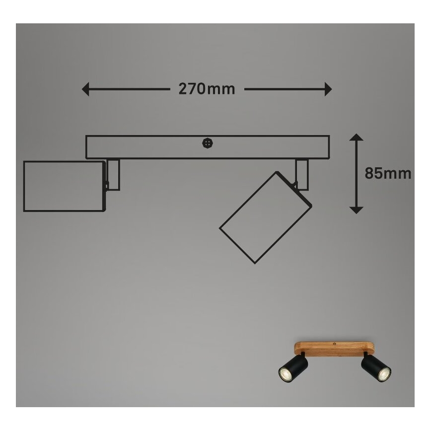 Briloner 2922-025 - Kohdevalo SPOT 2xGU10/9W/230V