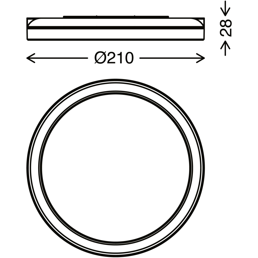 Briloner 3008-015 - LED Kattovalaisin LED/8W/230V halkaisija 21 cm musta IP44