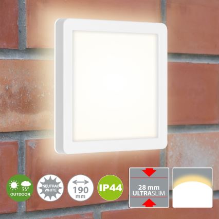 Briloner 3010-016 - LED Kattovalaisin LED/8W/230V 19x19 cm valkoinen IP44