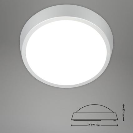 Briloner 3018-014 - LED-kattovalaisin kylpyhuoneeseen HAGEN LED/24W/230V IP44 valkoinen