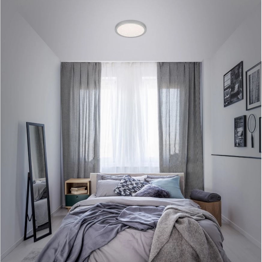 Briloner 3048-014 - LED Kattovalo RUNA LED/18W/230V hopea