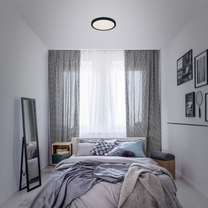 Briloner 3048-015 - LED Kattovalo RUNA LED/18W/230V musta