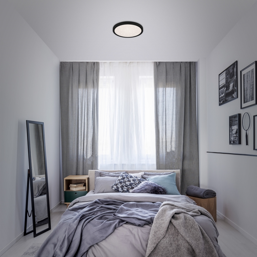 Briloner 3048-015 - LED Kattovalo RUNA LED/18W/230V musta