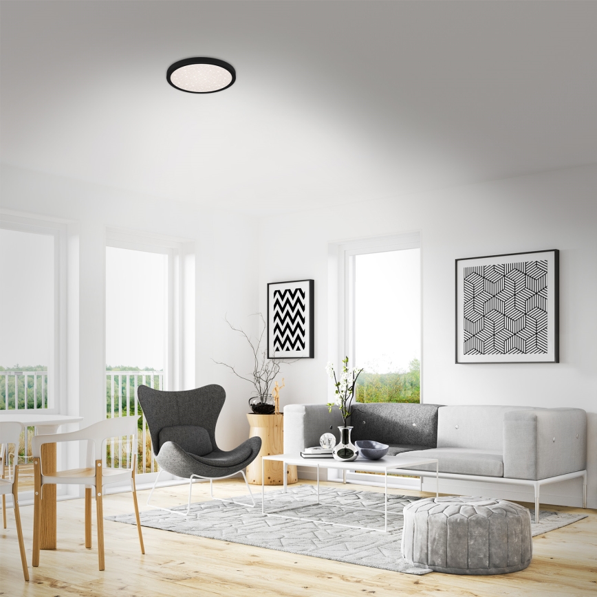 Briloner 3048-015 - LED Kattovalo RUNA LED/18W/230V musta