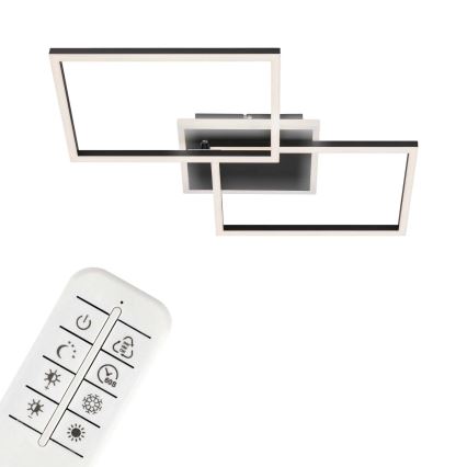 Briloner 3049-015 - Himmennettävä LED-kattovalaisin FRAME LED/40W/230V + kauko-ohjaus