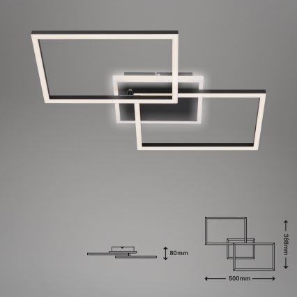 Briloner 3049-015 - Himmennettävä LED-kattovalaisin FRAME LED/40W/230V + kauko-ohjaus