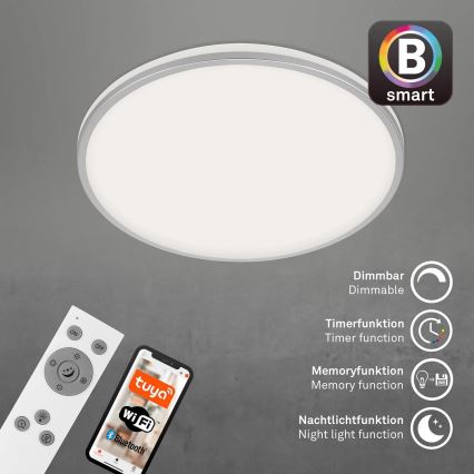 Briloner 3065-014 - himmennettävä LED-kattovalaisin IVY LED/42W/230V Wi-Fi Tuya, halkaisija 49 cm + kaukosäädin