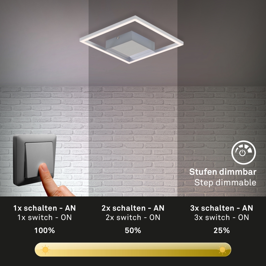 Briloner 3105-018 - LED Himmennettävä kattovalo FRAMES LED/9,7W/230V