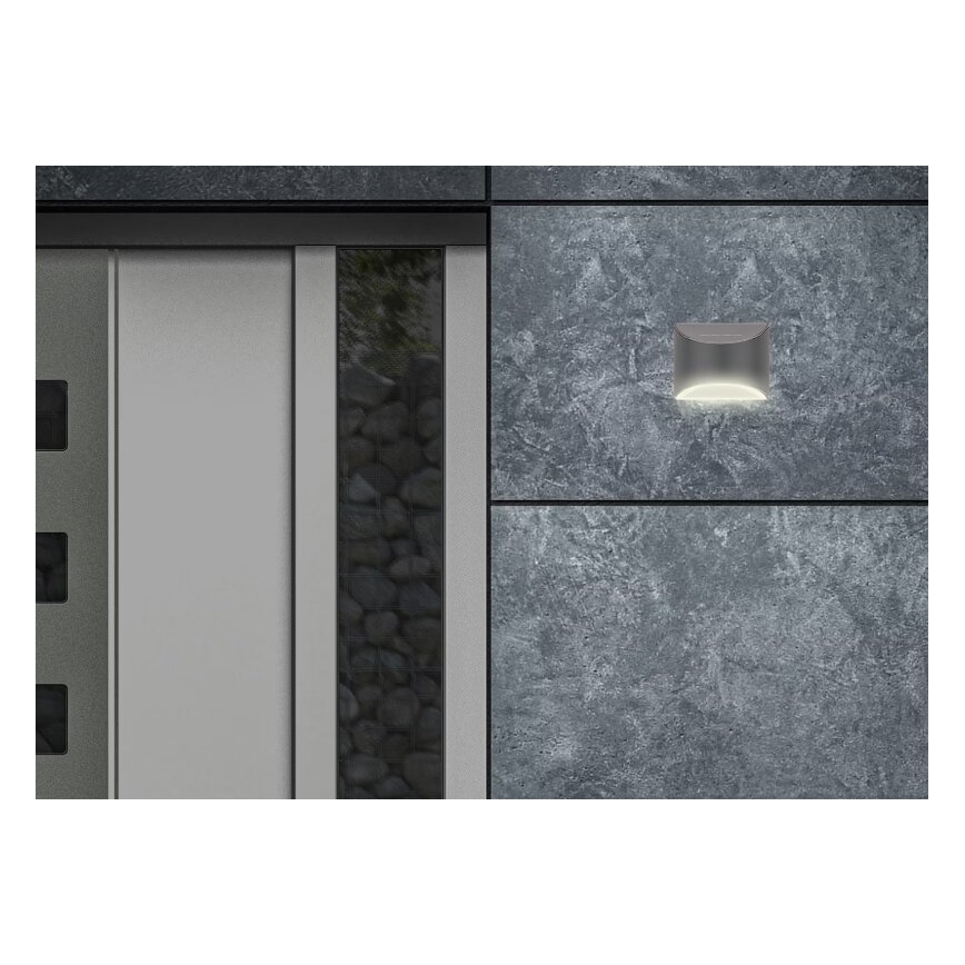 Briloner 3133015 - LED-aurinkoseinävalaisin LED/2W/3,7V IP44 3000K 300 mAh