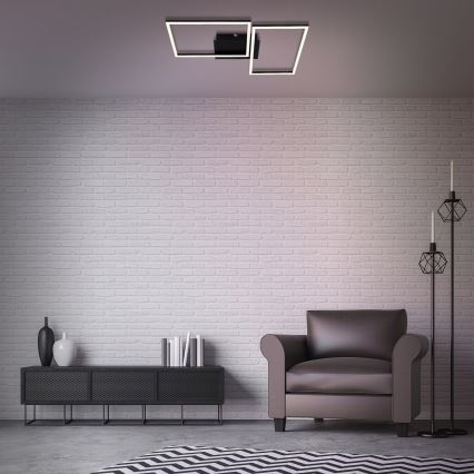 Briloner 3149-018 - LED Himmennettävä pinta-asennettava kattokruunu FRAME 2xLED/15W/230V + kauko-ohjain