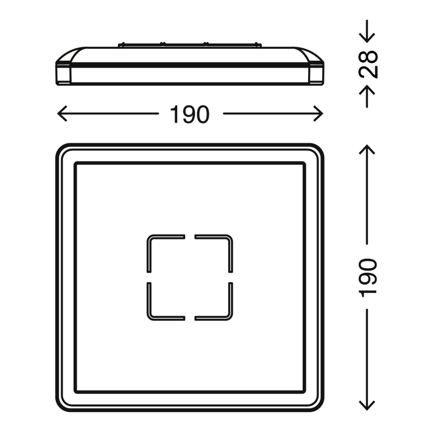 Briloner 3174-015 - LED Kattovalo FREE LED/12W/230V 19x19 cm