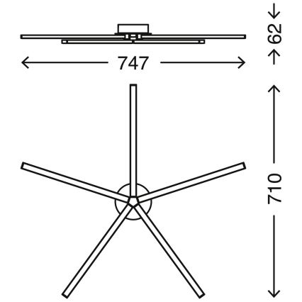 Briloner 3181-059 - LED pinta-asennettava kattokruunu GO 5xLED/4,8W/230V