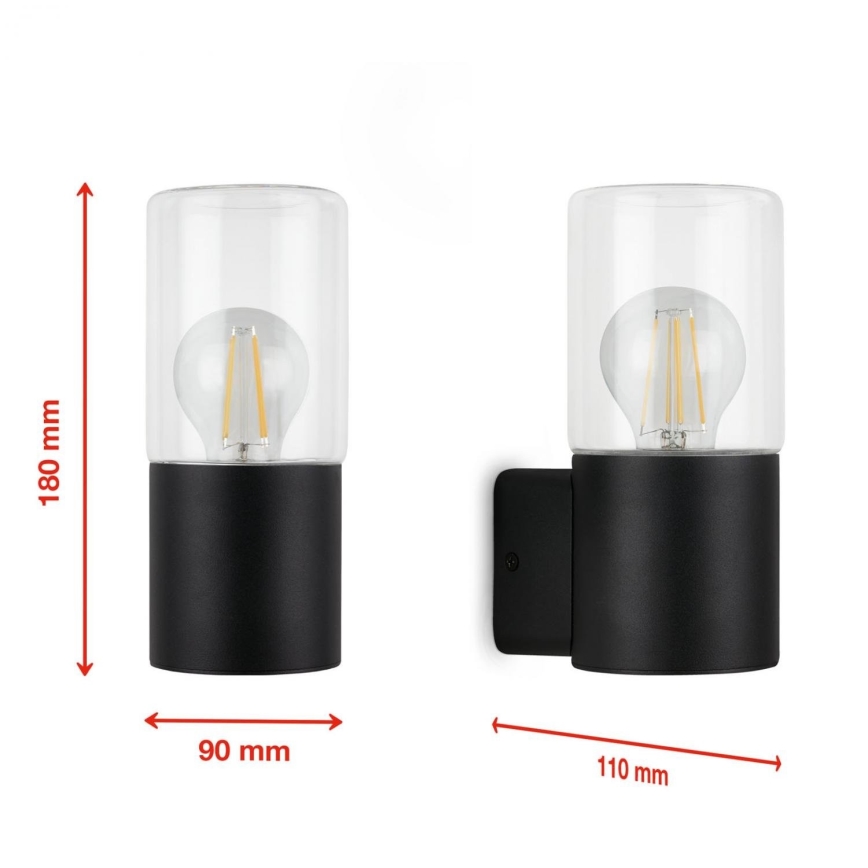 Briloner 320505TF - Ulkoseinävalaisin 1xE27/12W/230V IP44 musta