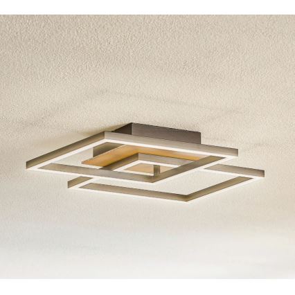 Briloner 3210-014 - Himmennettävä LED-kattovalaisin FRAME 2xLED/11W/230V ruskea