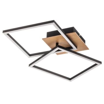 Briloner 3210-014 - Himmennettävä LED-kattovalaisin FRAME 2xLED/11W/230V ruskea