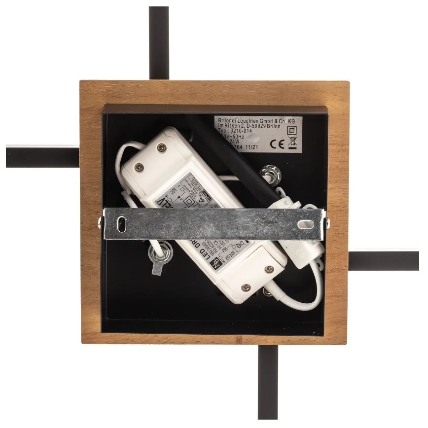 Briloner 3210-014 - Himmennettävä LED-kattovalaisin FRAME 2xLED/11W/230V ruskea