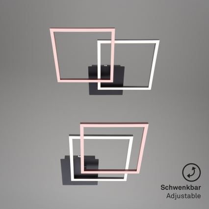 Briloner 3210-015 - LED himmennettävä kattovalaisin FRAME 2xLED/11W/230V musta