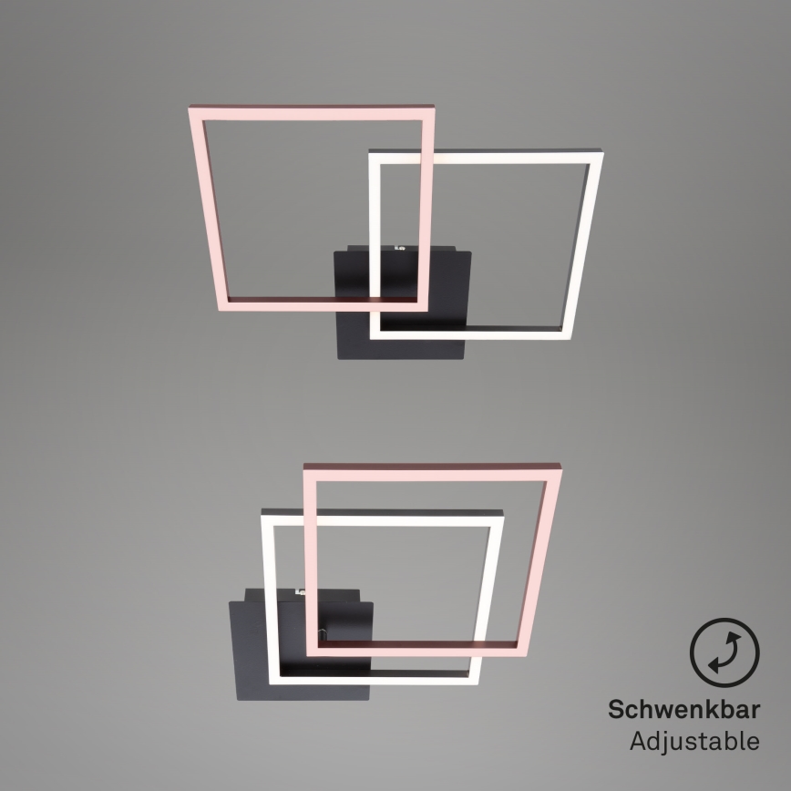 Briloner 3210-015 - LED himmennettävä kattovalaisin FRAME 2xLED/11W/230V musta