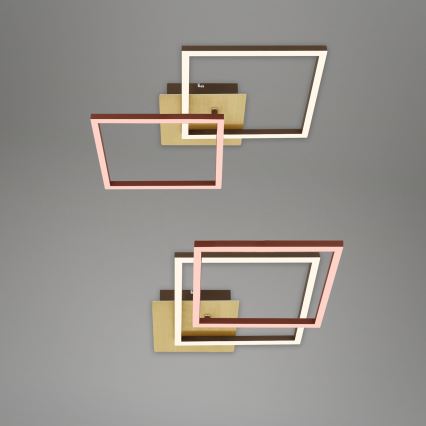 Briloner 3210-017 - LED himmennettävä kattovalaisin FRAME 2xLED/11W/230V kulta