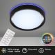 Briloner 3227-015 - Himmennettävä LED-RGB-kattovalaisin anturilla TALENA LED/24W/230V musta + kauko-ohjaus