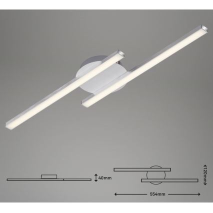 Briloner 3257-029 - Kiinteä LED-kattokruunu GO 2xLED/6W/230V