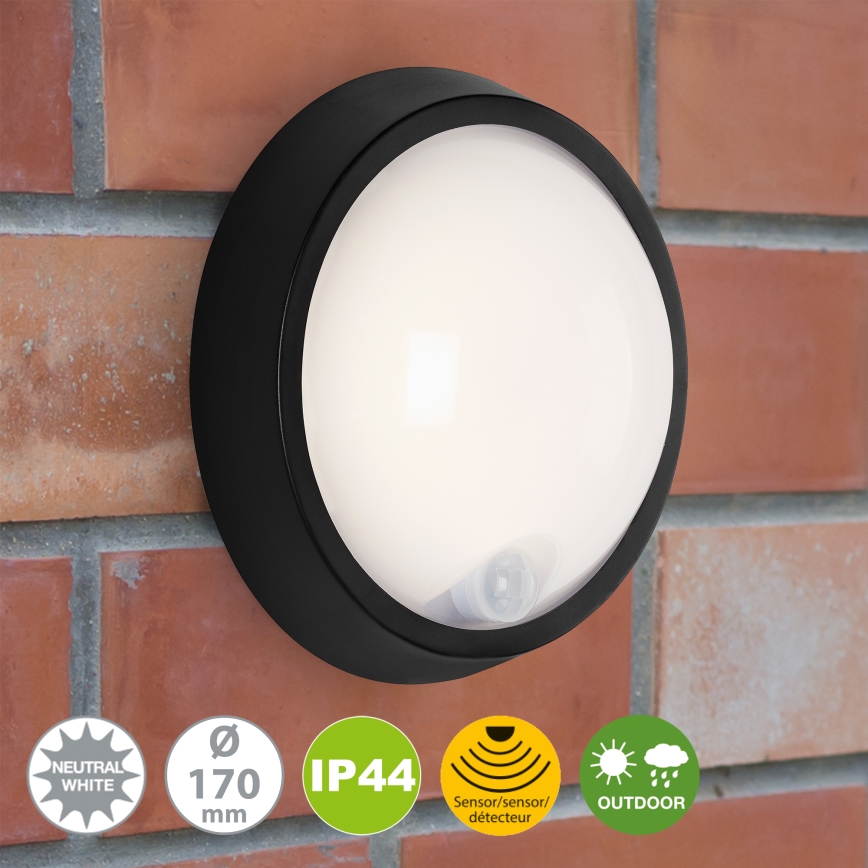 Briloner 3352-015 - LED-ulkovalo anturilla HELSINKI LED/12W/230V IP44