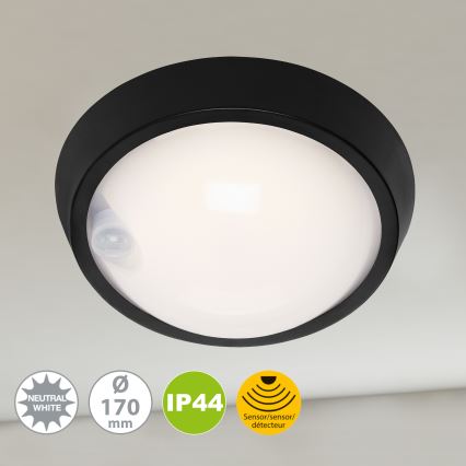 Briloner 3352-015 - LED-ulkovalo anturilla HELSINKI LED/12W/230V IP44