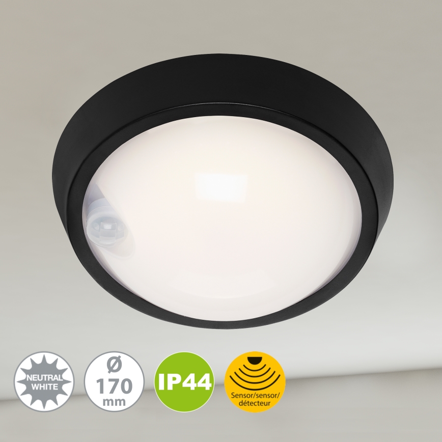 Briloner 3352-015 - LED-ulkovalo anturilla HELSINKI LED/12W/230V IP44