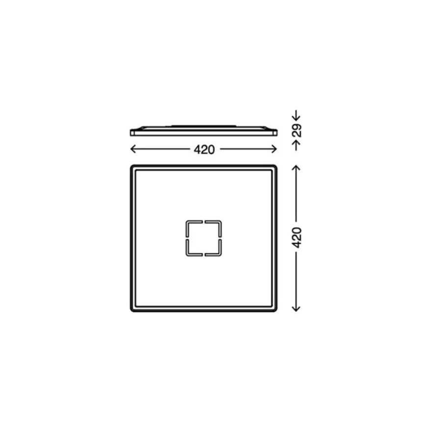 Briloner 3393-015 - LED-kattovalo FREE LED/22W/230V 42x42 cm