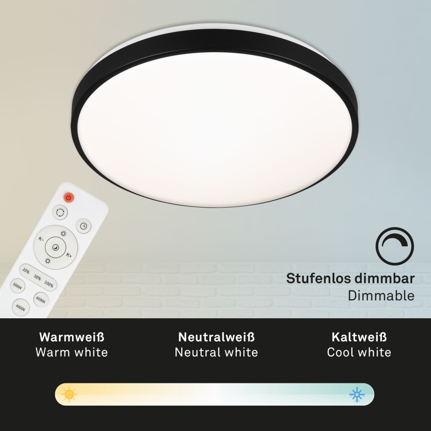 Briloner 3430-015 - LED himmennettävä kattovalaisin MANNY LED/48W/230V + kaukosäädin