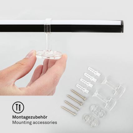 Briloner 3501-015 - Kiinteä LED-kattokruunu STAFF 5xLED/4,8W/230V musta