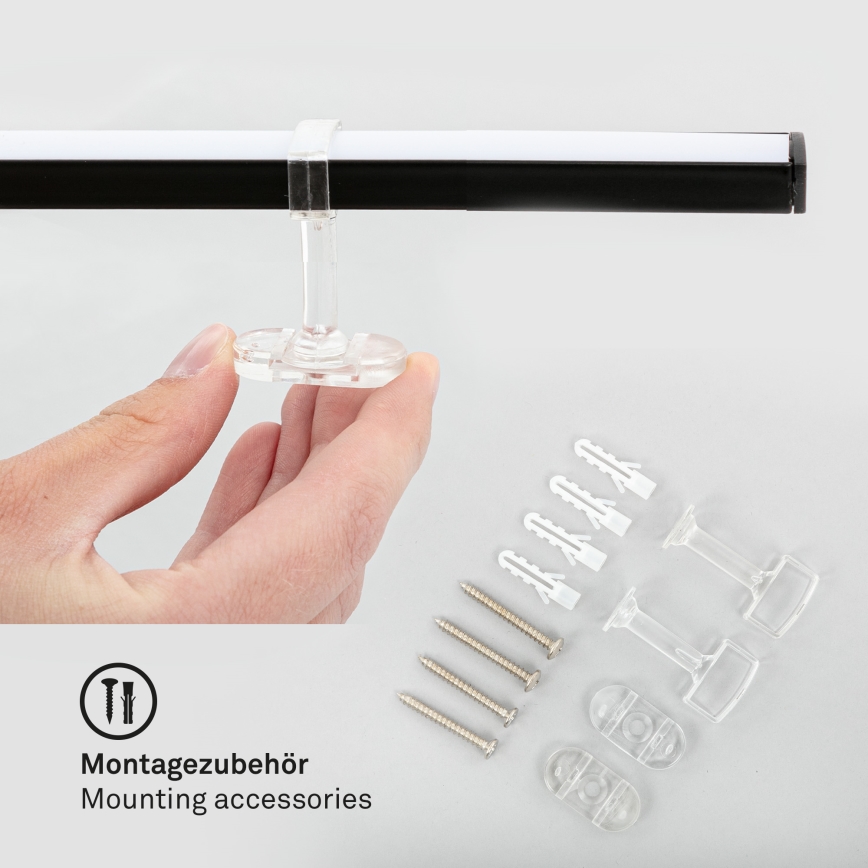 Briloner 3501-015 - Kiinteä LED-kattokruunu STAFF 5xLED/4,8W/230V musta